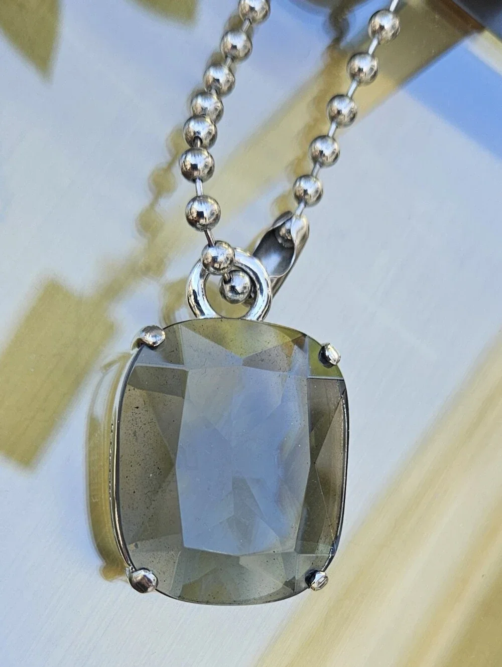 Coach Faceted Crystal Bag Charm Keychain Silver Tone Hangtag Collectible - Picture 6 of 7